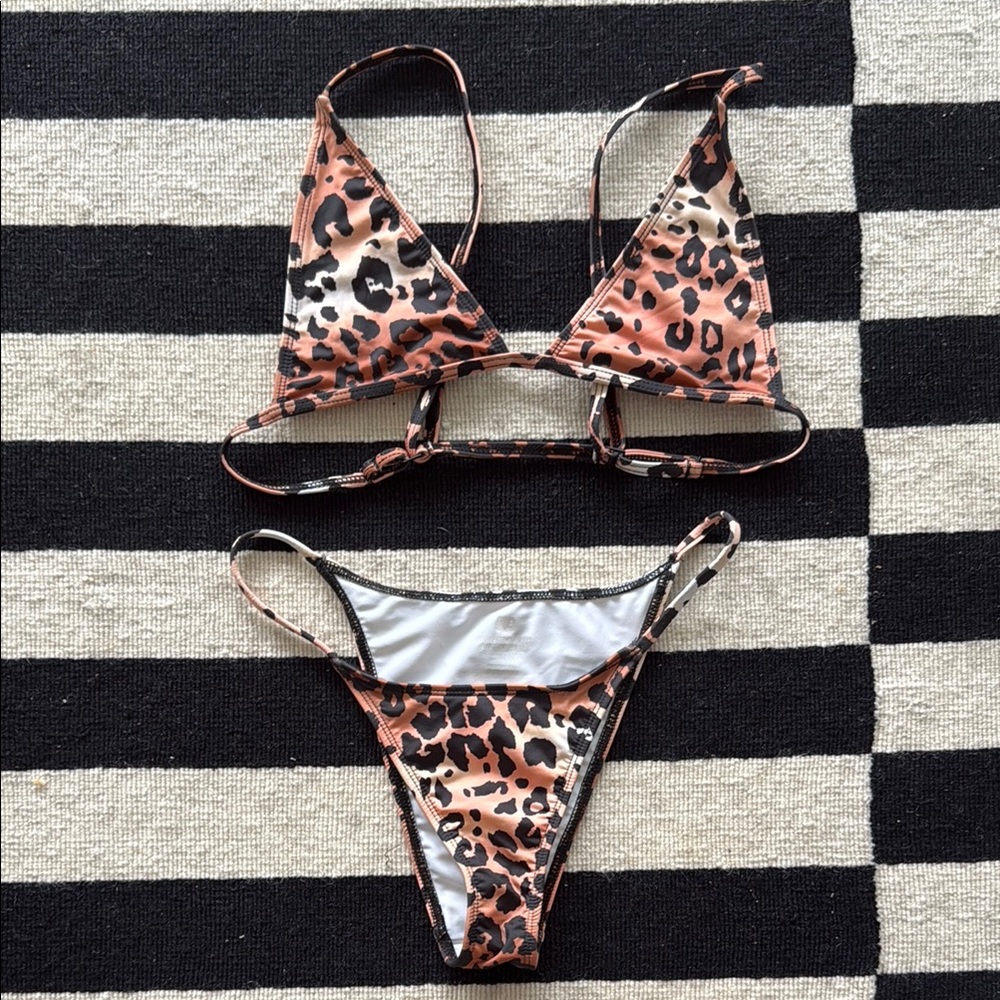 Minimale Animale Cheetah Print Bikini Set